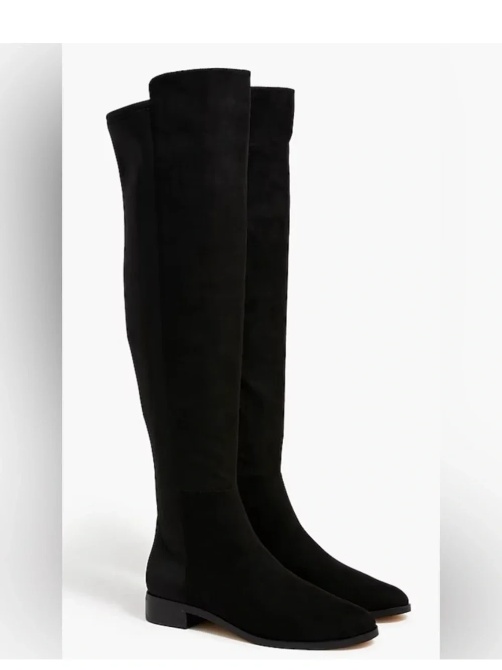 J. Crew Black Over-the-Knee Suede Boots